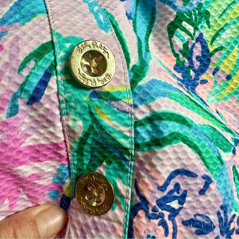 Lilly Pulitzer Kaylie Button Front Skort Amethyst Mermaid In The Shade Sz 0 EUC - Picture 10 of 16